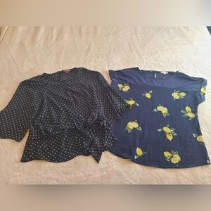Bundle of two cute office work career blouses size xs/s